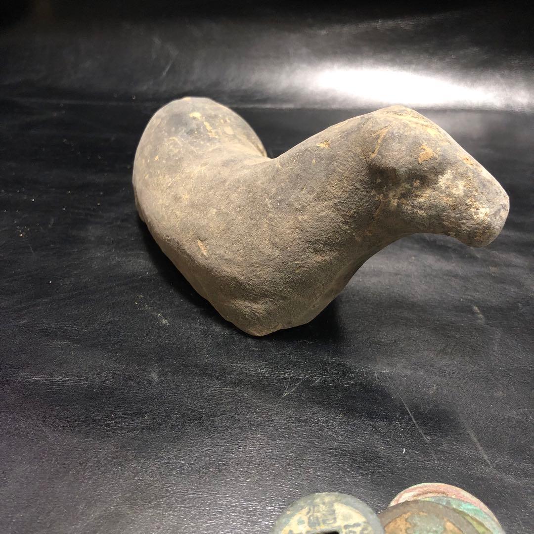 蔵から中国古銭と一緒の箱から出てきた 5体の内の1体　 水牛うし中国古美術土器