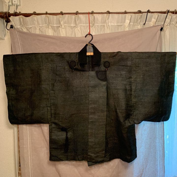 大正時代の麻古布！【 羽織ジャケット リメイク】襤褸 ボロ