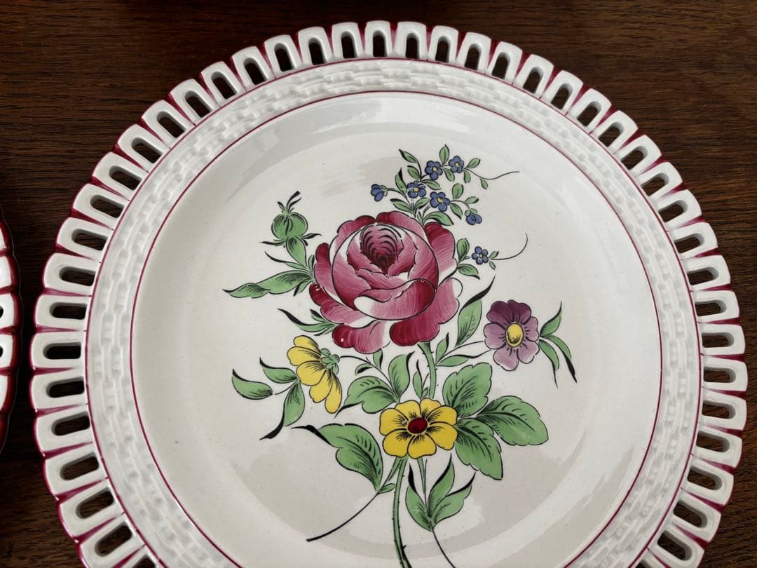 フランスアンティーク　Lunéville パニエ皿　プレート　2枚セット