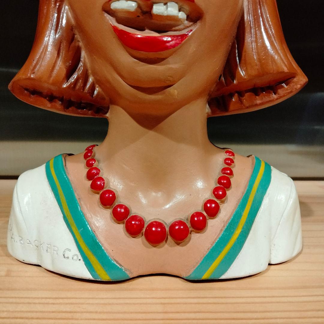 スペシャル　女性 ビンテージ　四つ目　4つ目　置物　ミッドセンチュリー　酔っ払い