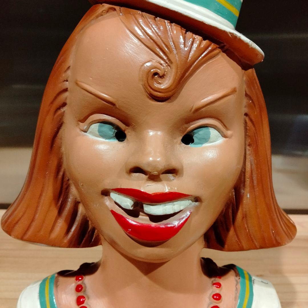 スペシャル　女性 ビンテージ　四つ目　4つ目　置物　ミッドセンチュリー　酔っ払い