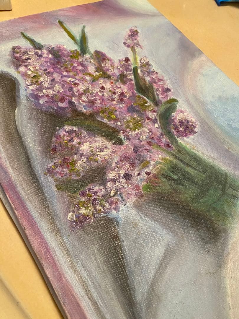 油彩画【lavender】一点もの　F4