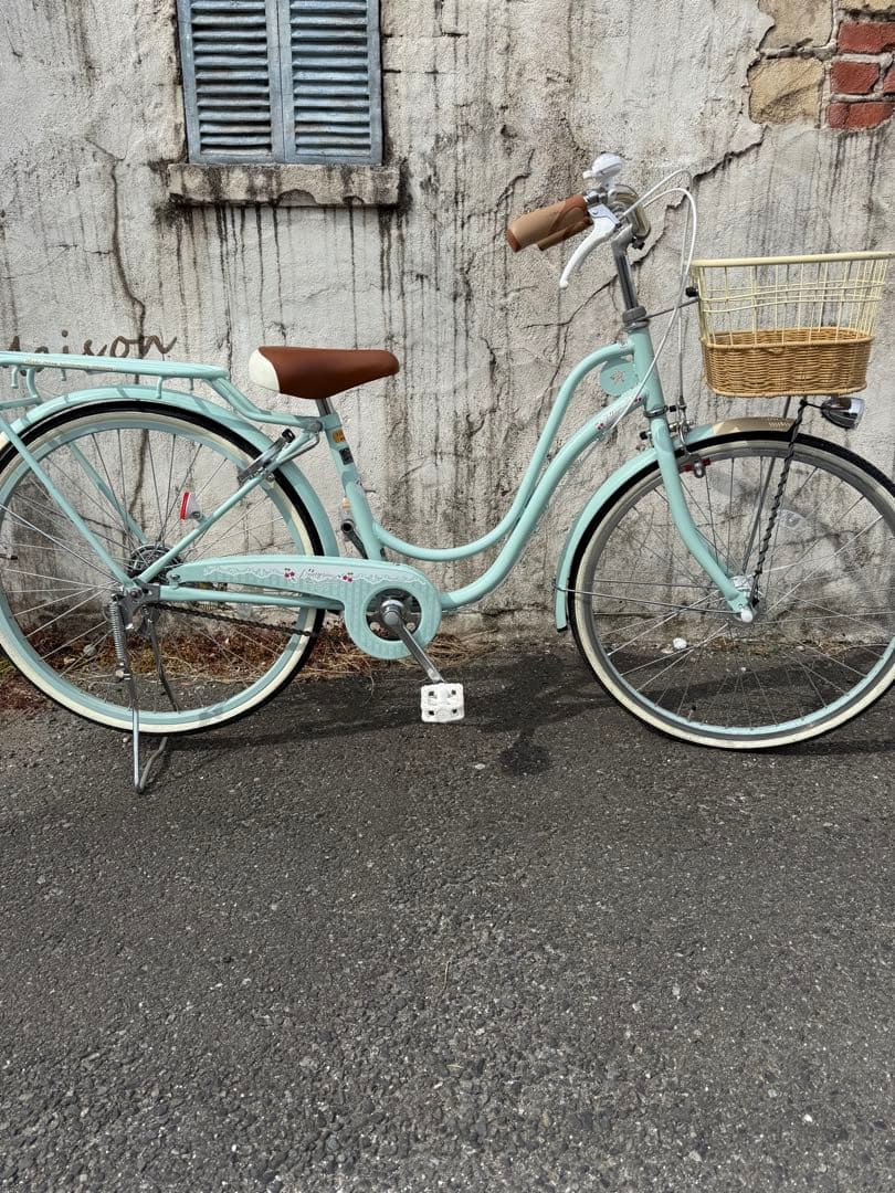 ミントグリーン 24インチサイクル ヘルメット付き