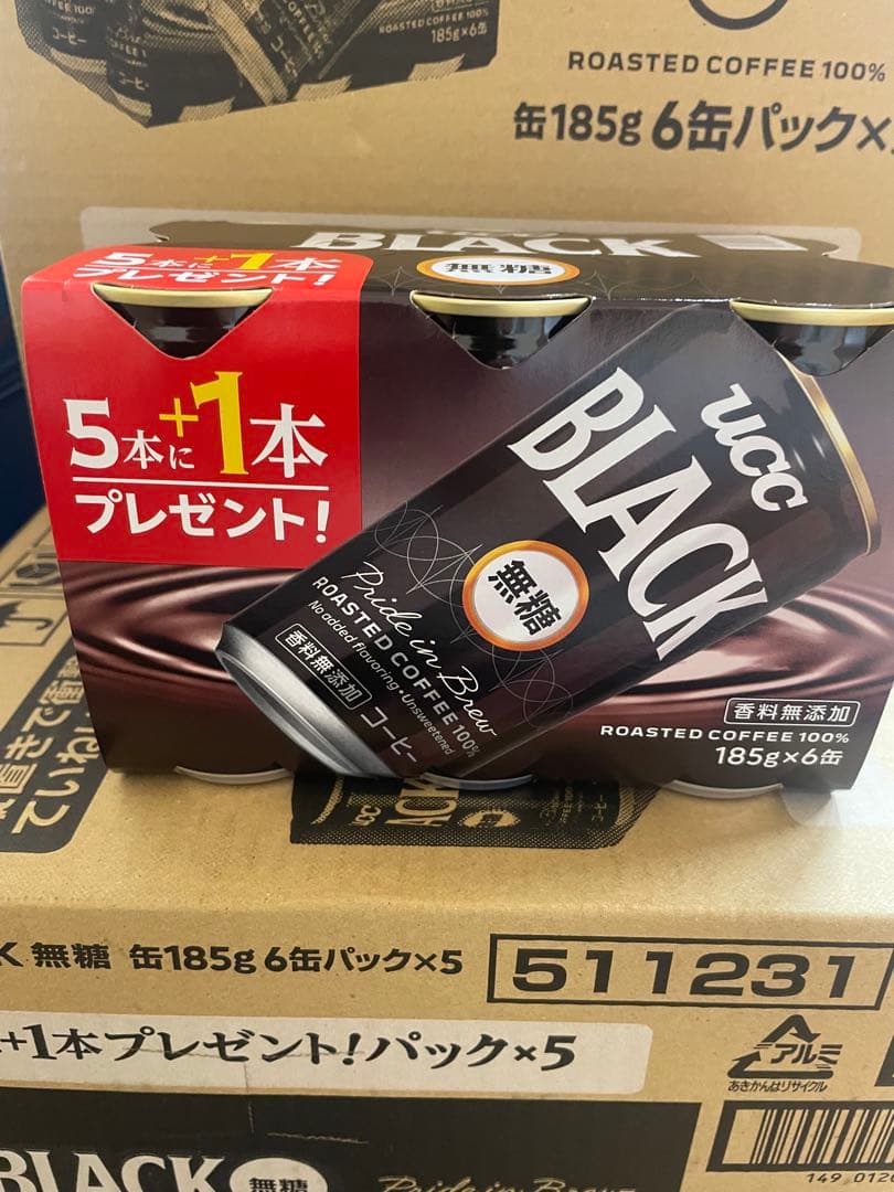 缶コーヒー　UCC ブラック無糖　4ケース120本 送料込み1個79.9円