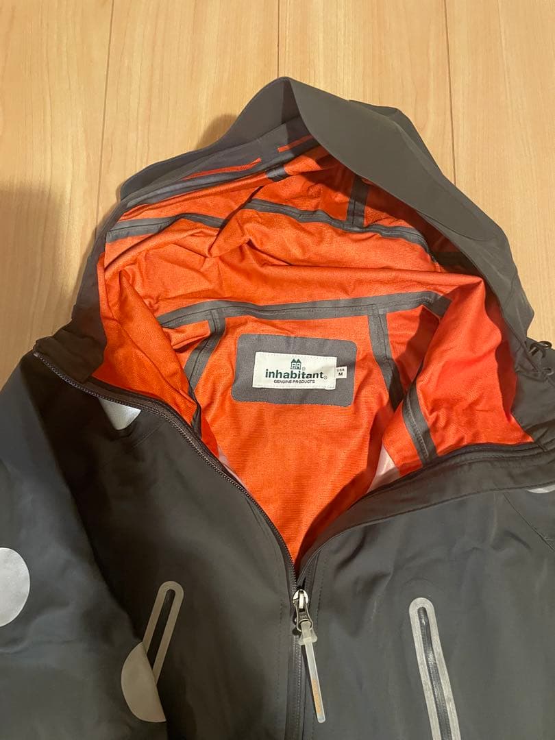 inhabitant ダークグレー ドット柄 スキーウェア