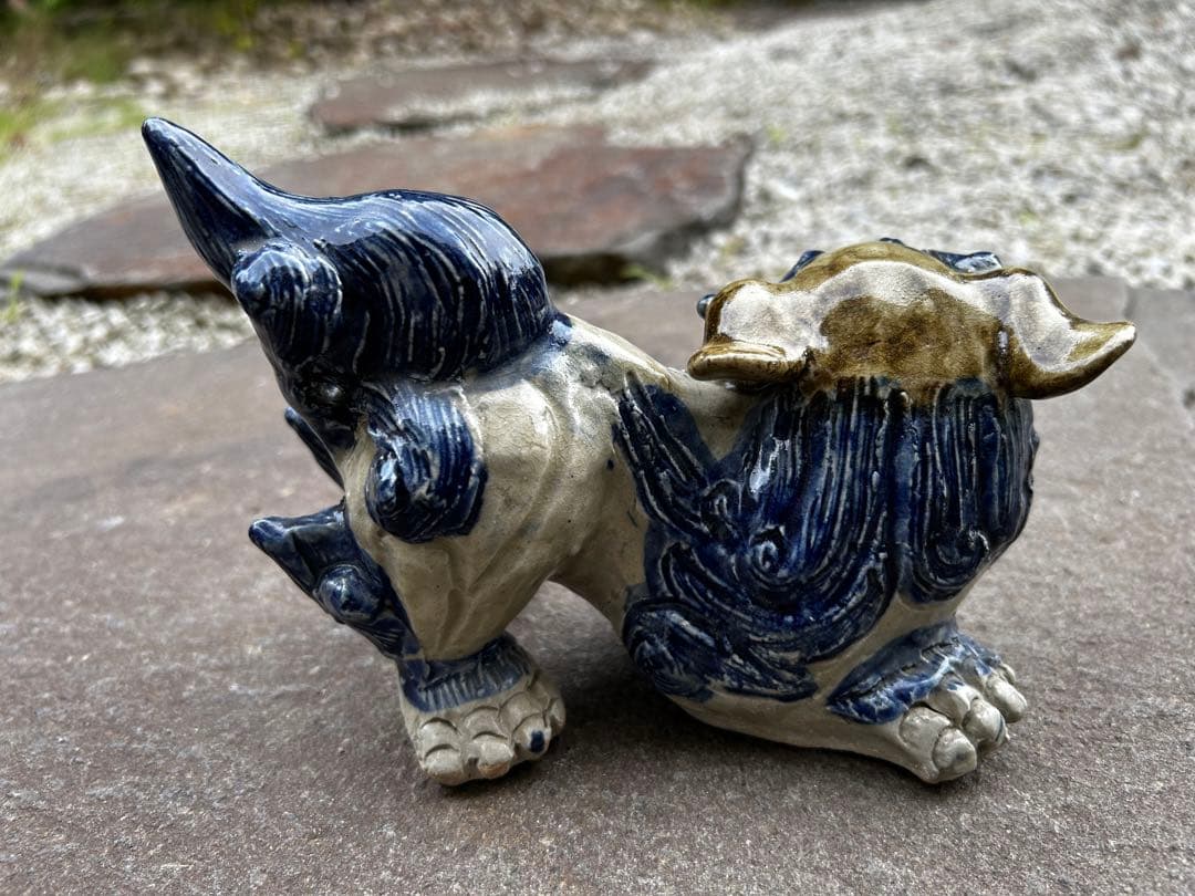 シーサー　2体　大小　沖縄　琉球　アンティーク