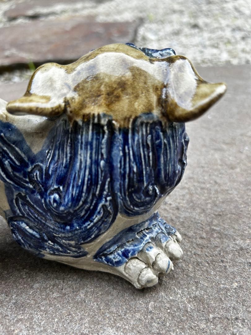 シーサー　2体　大小　沖縄　琉球　アンティーク