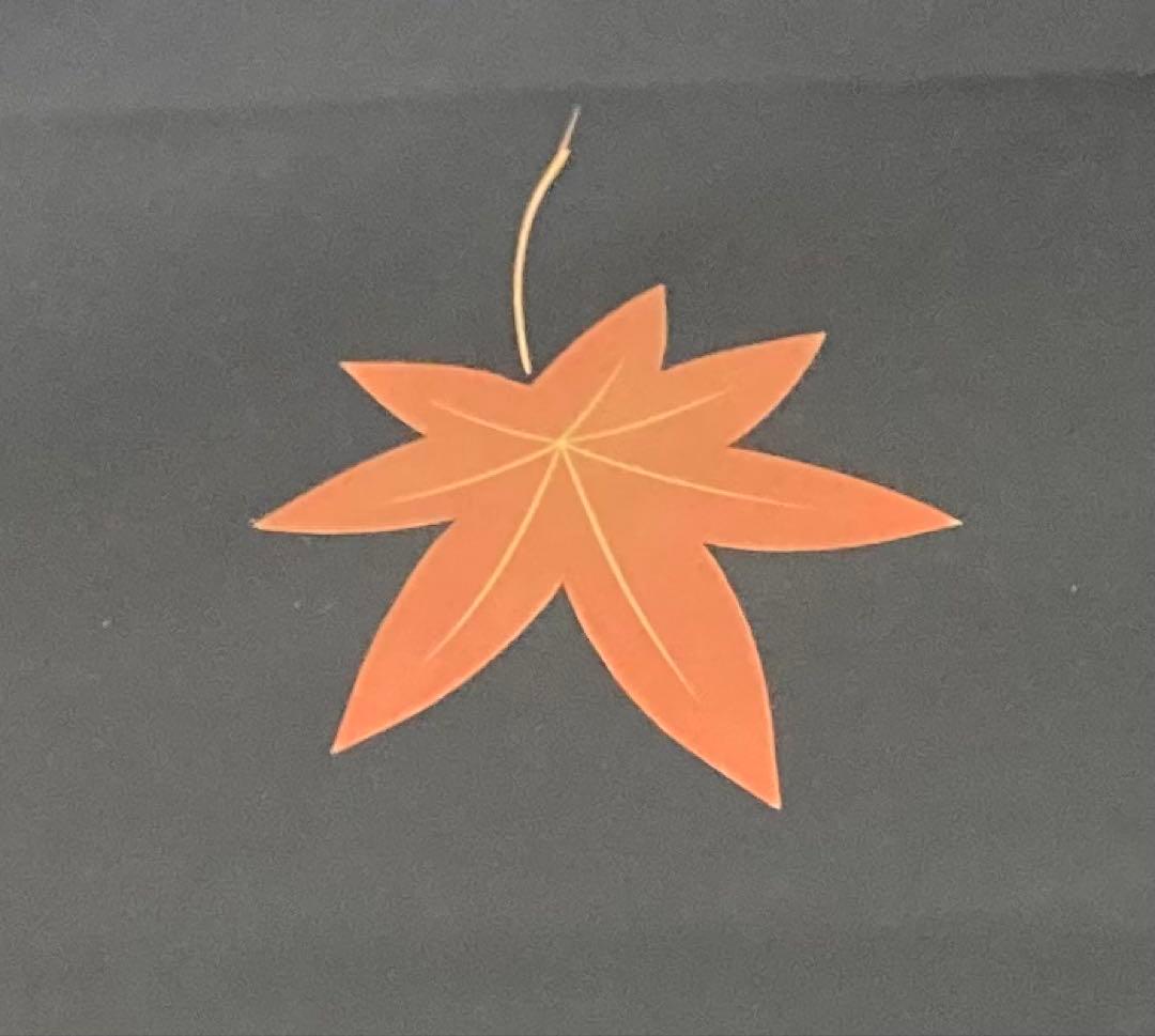 B542b「輪島塗 卓上膳　五」 共箱　竜田川　紅葉　懐石・会席道具　茶道具