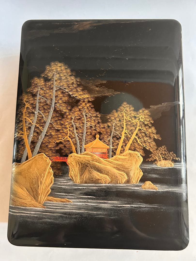 蒔絵風景画文箱