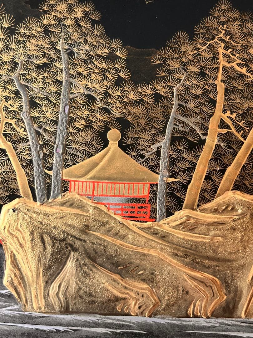 蒔絵風景画文箱