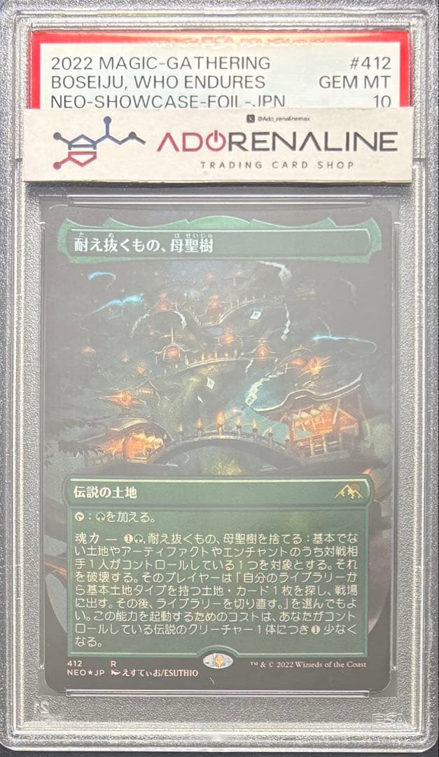 【PSA10】耐え抜くもの、母聖樹 ボーダーレス セットブースターfoil