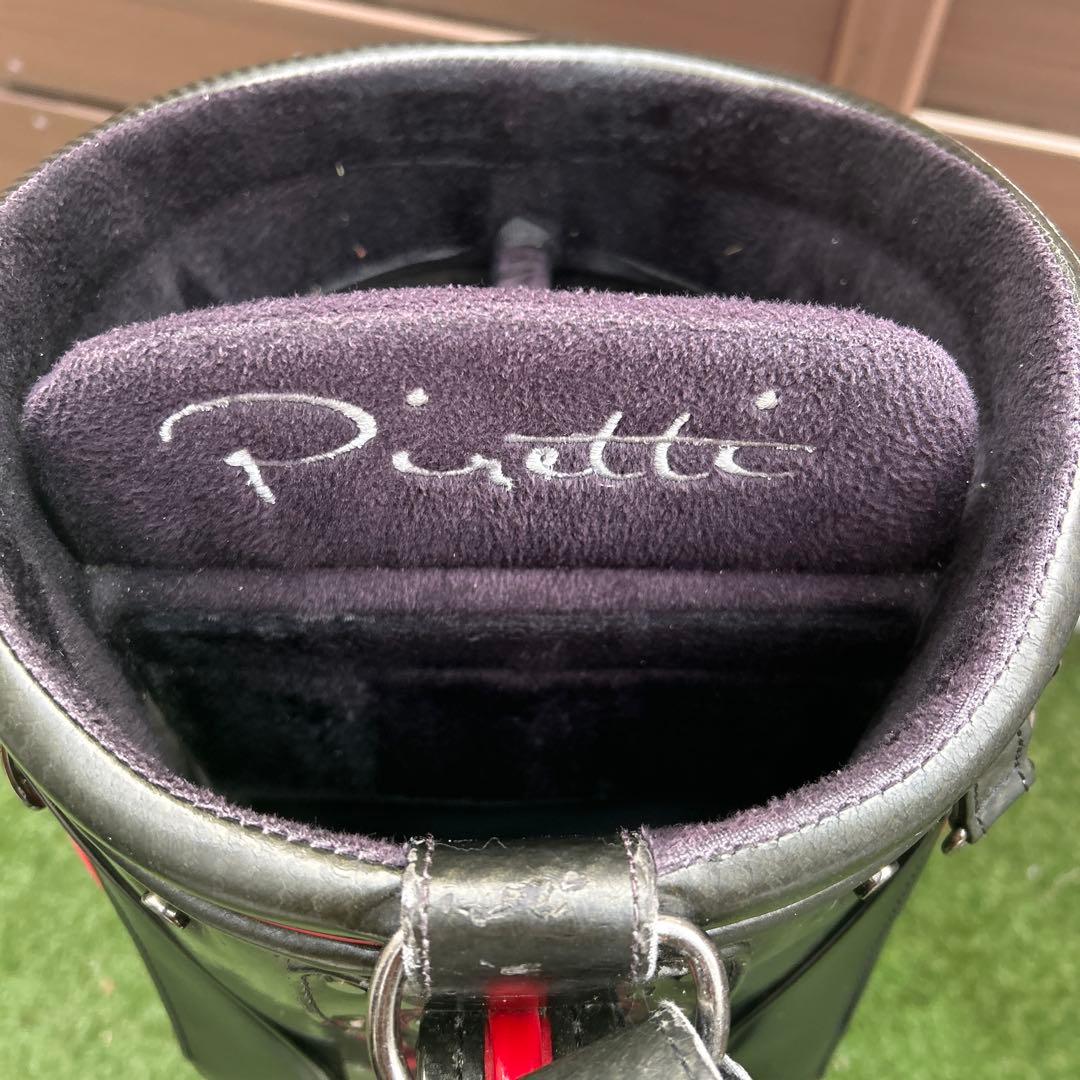 Piretti 9型　キャディバッグ 黒/赤