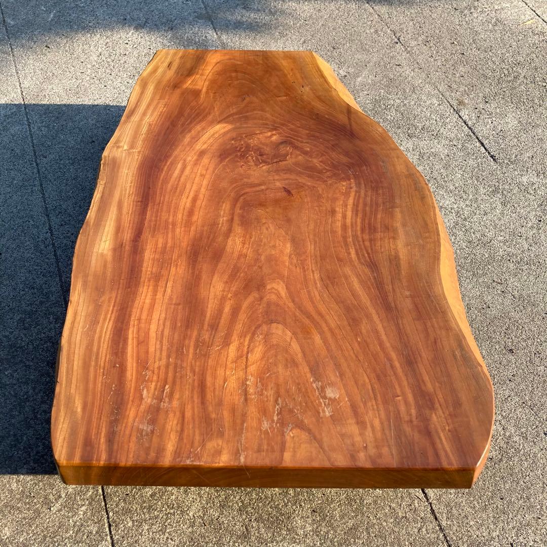 けやき一枚板　天然木テーブル　座卓　台座　欅ローテーブル