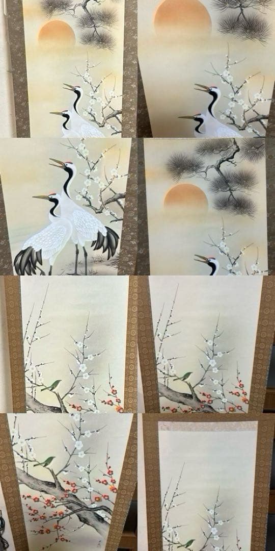 掛け軸12本　桐箱セット　銀座トップアート