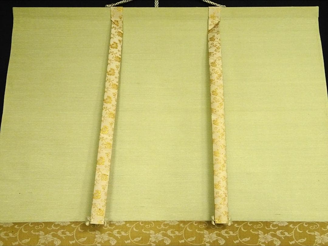 掛軸 北尾全牛『保津峡曳船』日本画 絹本 肉筆 共箱付 掛け軸 a07091