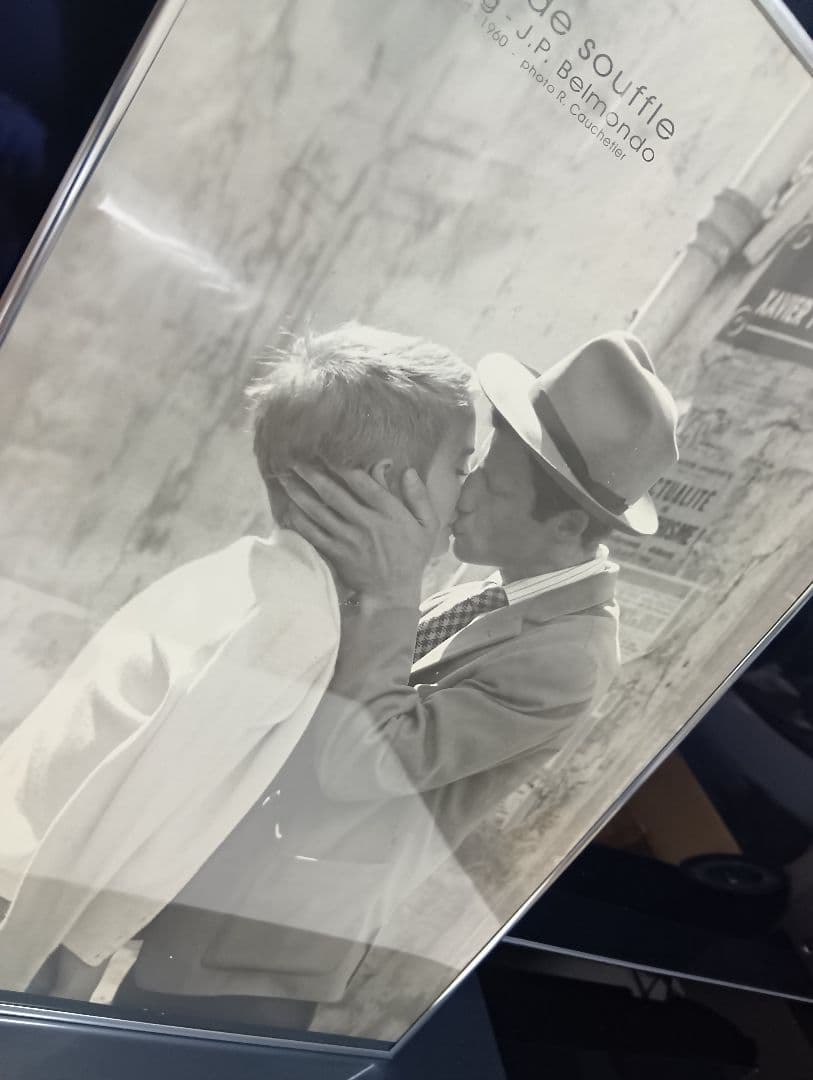 勝手にしやがれ　フランス映画　ゴダール　ビンテージ　ポスター　フレーム付属