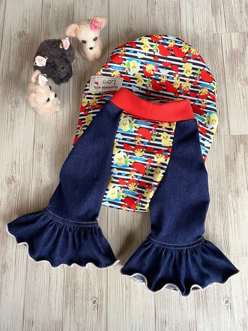 犬服 ラグラン(Ｌ) ꒡̈⃝Lily꒡̈⃝ハンドメイド