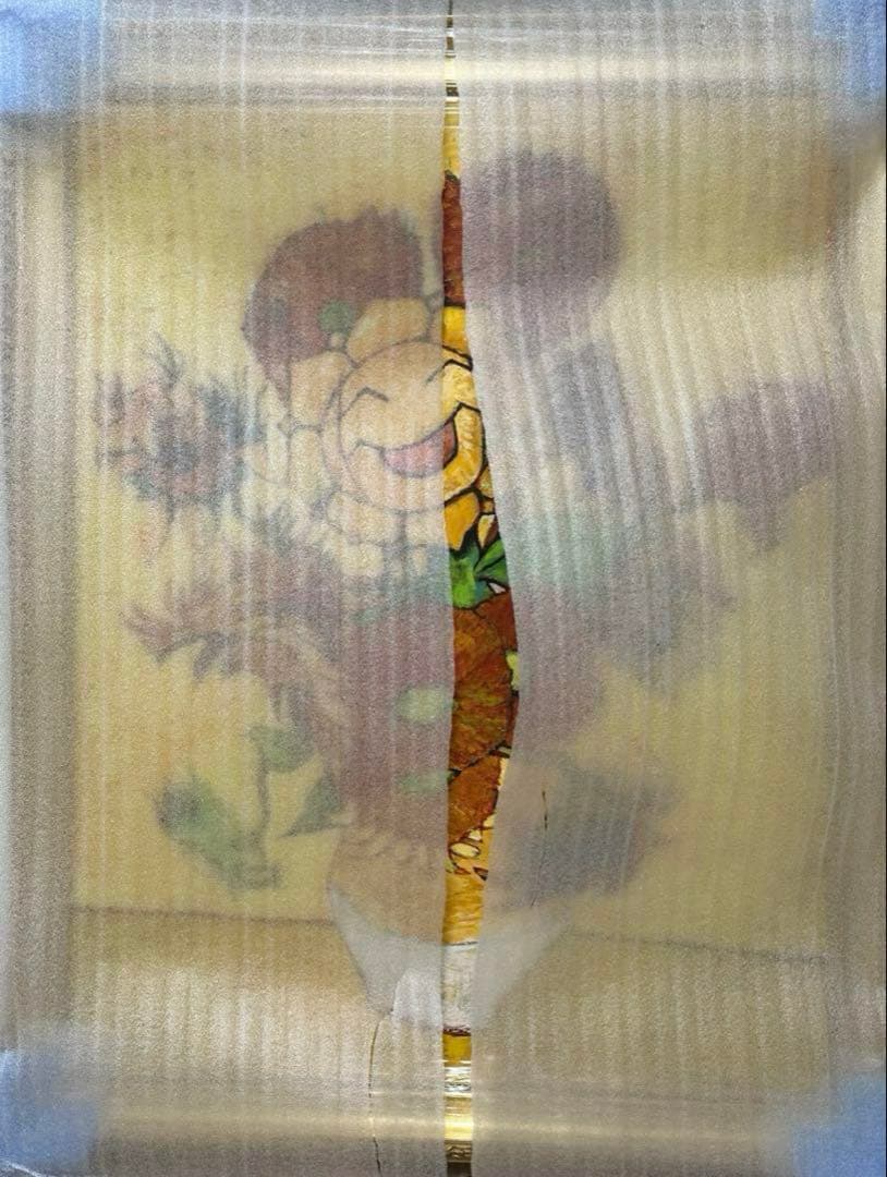 ゴッホ　キマワリ　キャンバスアート　金枠 Lサイズ