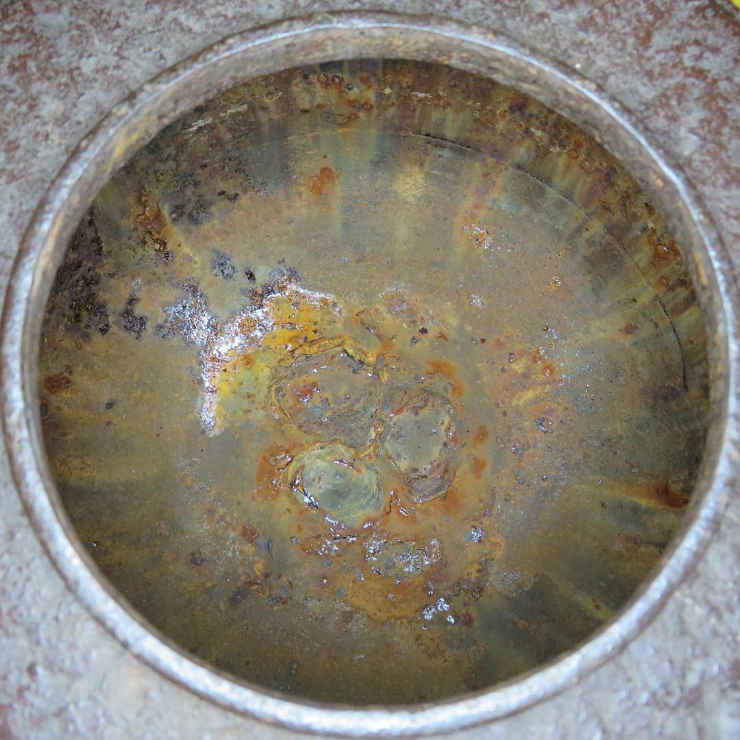 茶釜 あじろ鉄 銘 仙人 竹 茶道具 竹耳