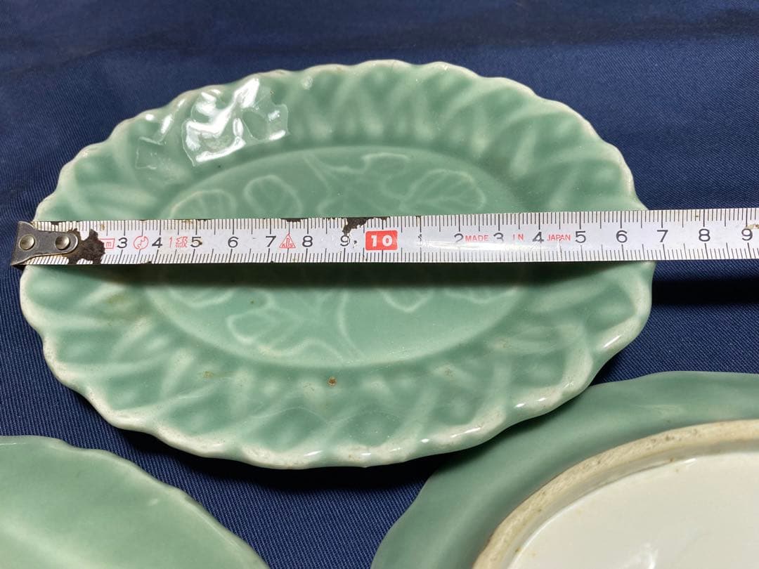 古伊万里　鍋島　青磁　中皿　五客