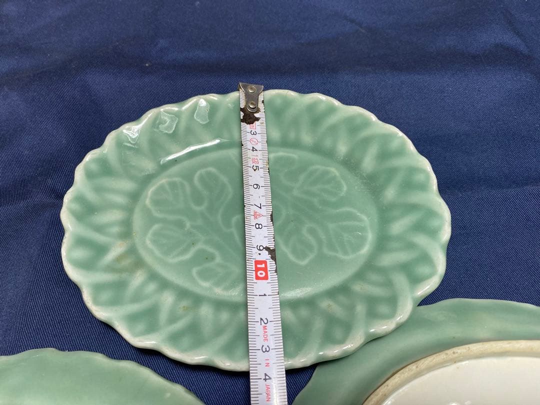 古伊万里　鍋島　青磁　中皿　五客