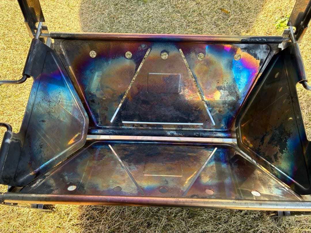 スノーピーク 焚火台SR、焼アミステンレスハーフ Pro.付き