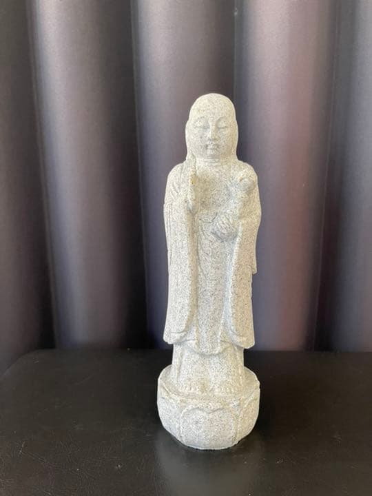 【ヤマモ】ミニチュア合掌地蔵(御影石)小