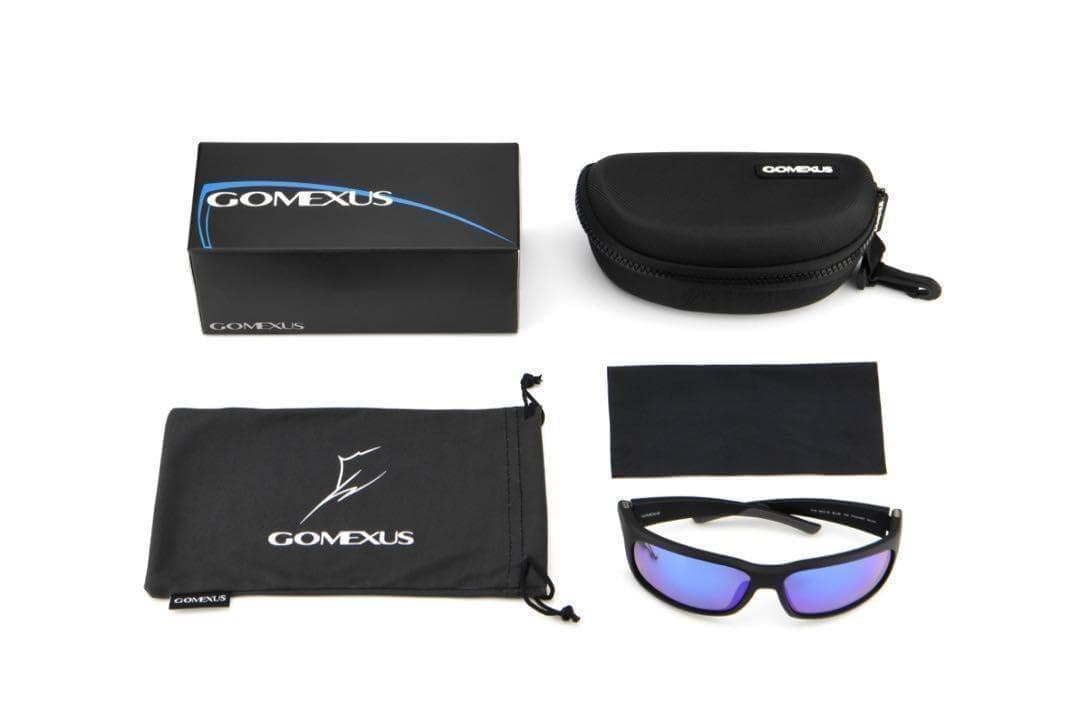 ゴメクサス/偏光サングラス/CR39/ミラー　グリーン　スポーツタイプ　限定品