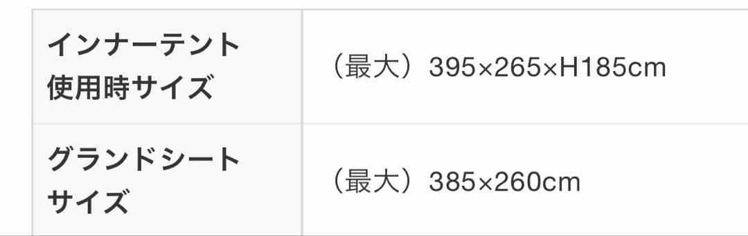 CIRCUS ハーフインナーテント ３点セット