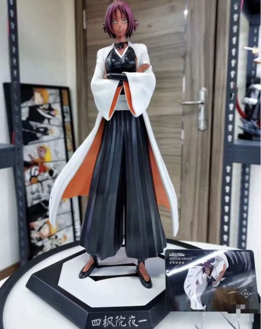 BLEACH 黒衣少年図 四楓院夜一 ガレージキット ガレキ スタチュー②