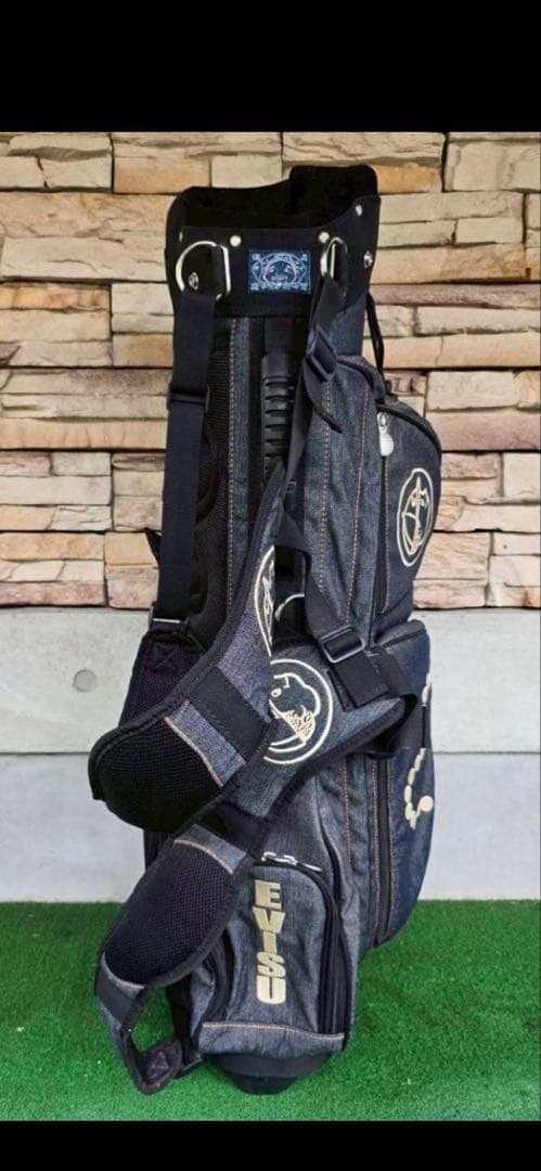 EVISU GOLF デニムキャディバッグ　8分割モデル　スタンド機能付き