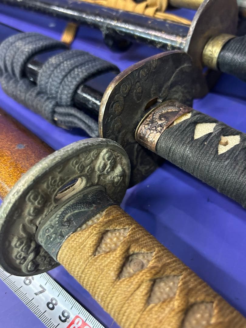 T）模造刀 日本刀 昭和レトロ 4本セット 日本太刀