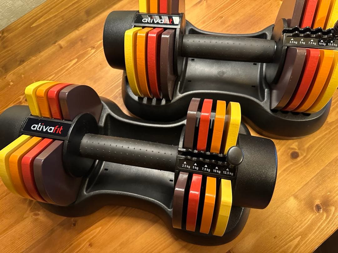 2個セットATIVAFIT ダンベル 可変式 2.5-12.5kg 美品