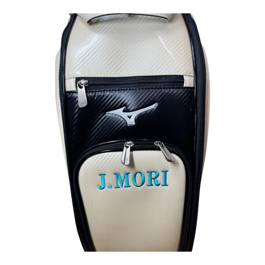 ○ミズノプロ　キャディバッグ　ゴルフバック　白　養老ジャパン