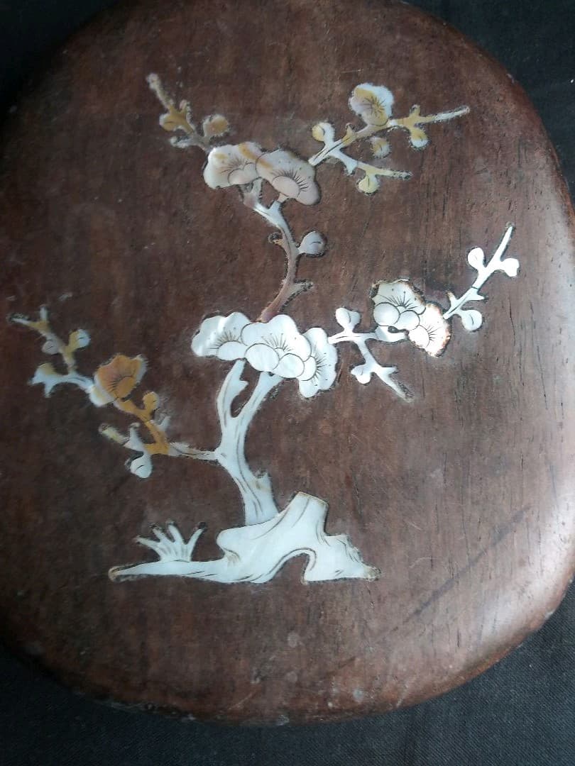 古硯(中型)　清代随形硯　書道　アンティーク　NO.660