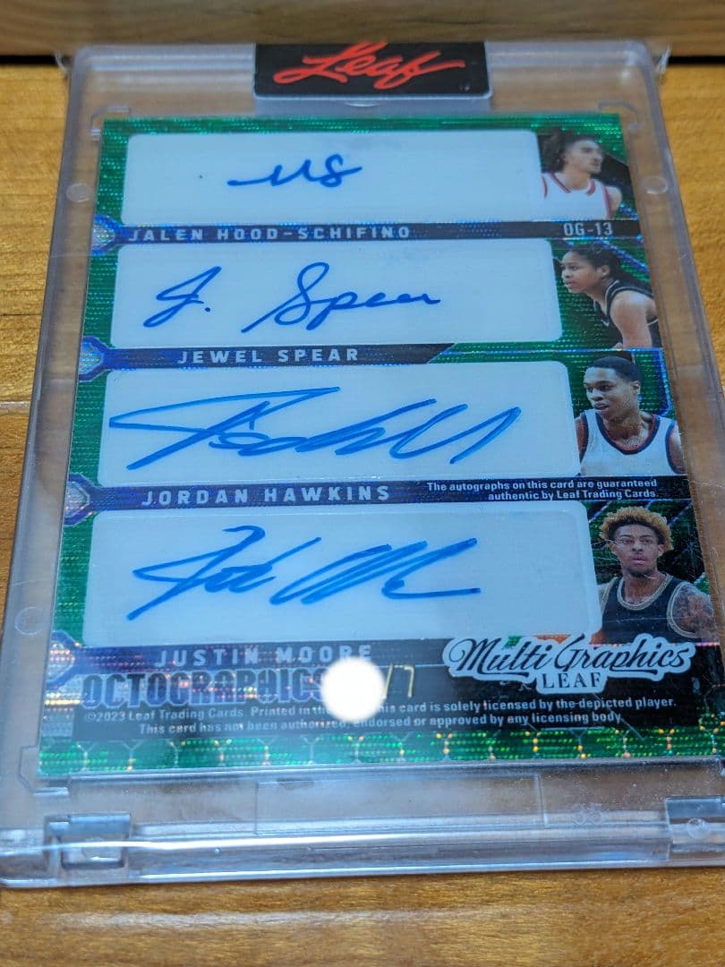 Jordan Hawkins 他 leaf NBA auto 自筆 /7シリ