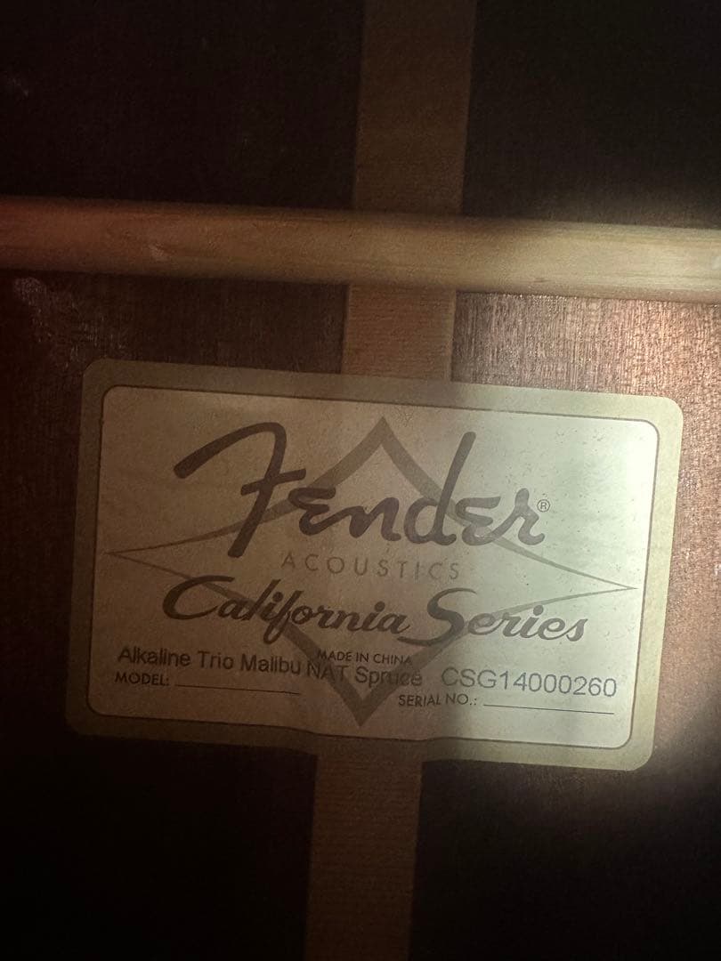 希少 フェンダーTrio Malibu NATSpruceアコースティックギター