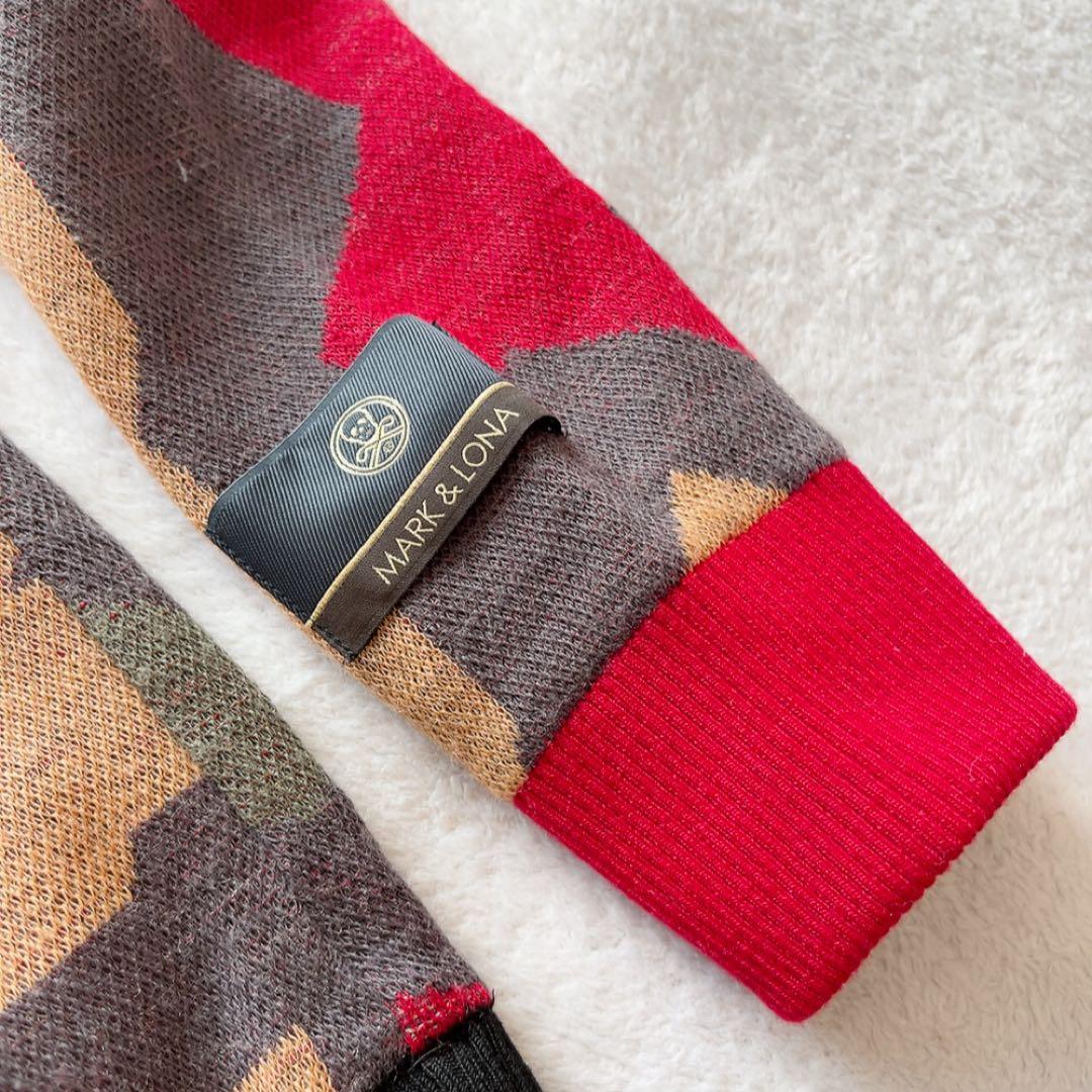 新品　マークアンドロナ　近年　防風　裏地付　セーター　スニード　スター　柄