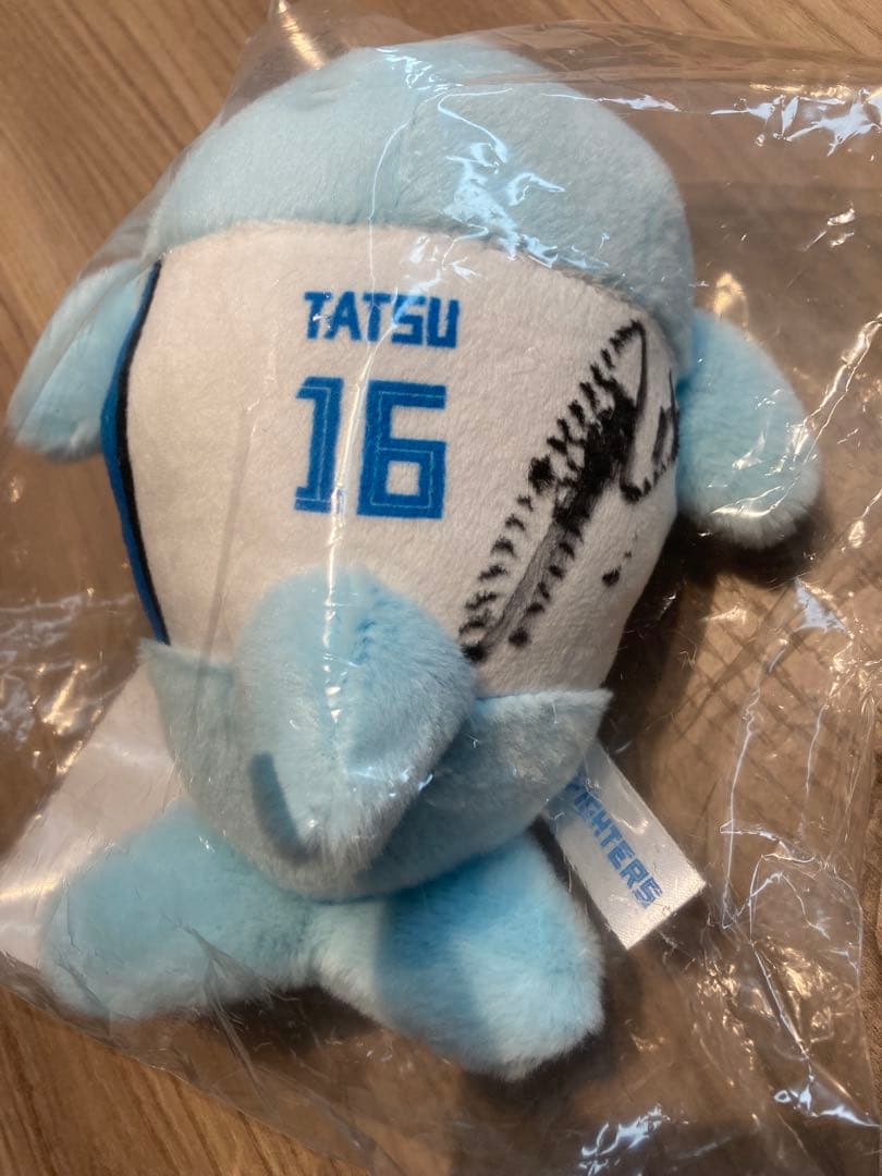 日本ハムファイターズ 沖縄キャンプ限定くじイルカぬいぐる　達孝太　直筆サイン入