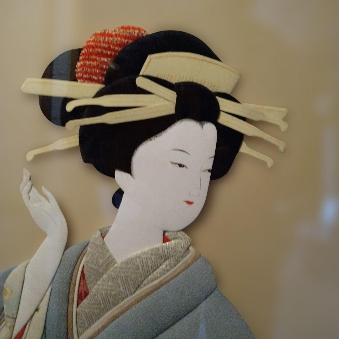 押絵　額入り　芸者