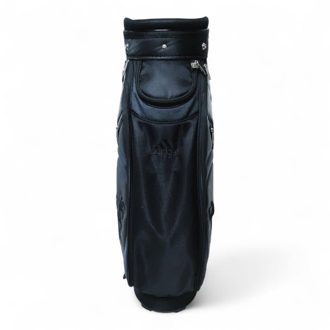 adidas アディダス　キャディバッグ　オールブラック　黒　ロゴ　9型　軽量