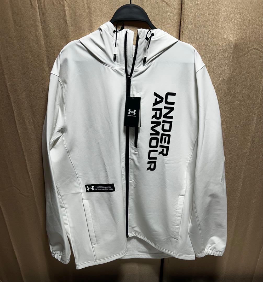 UNDER ARMOUR 防水パーカー 3XL 未使用 白 トレーニング