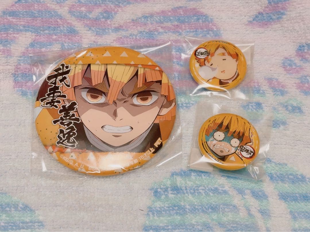 鬼滅の刃 ナムコ限定 缶バッジ おみくじ ufotable 我妻善逸