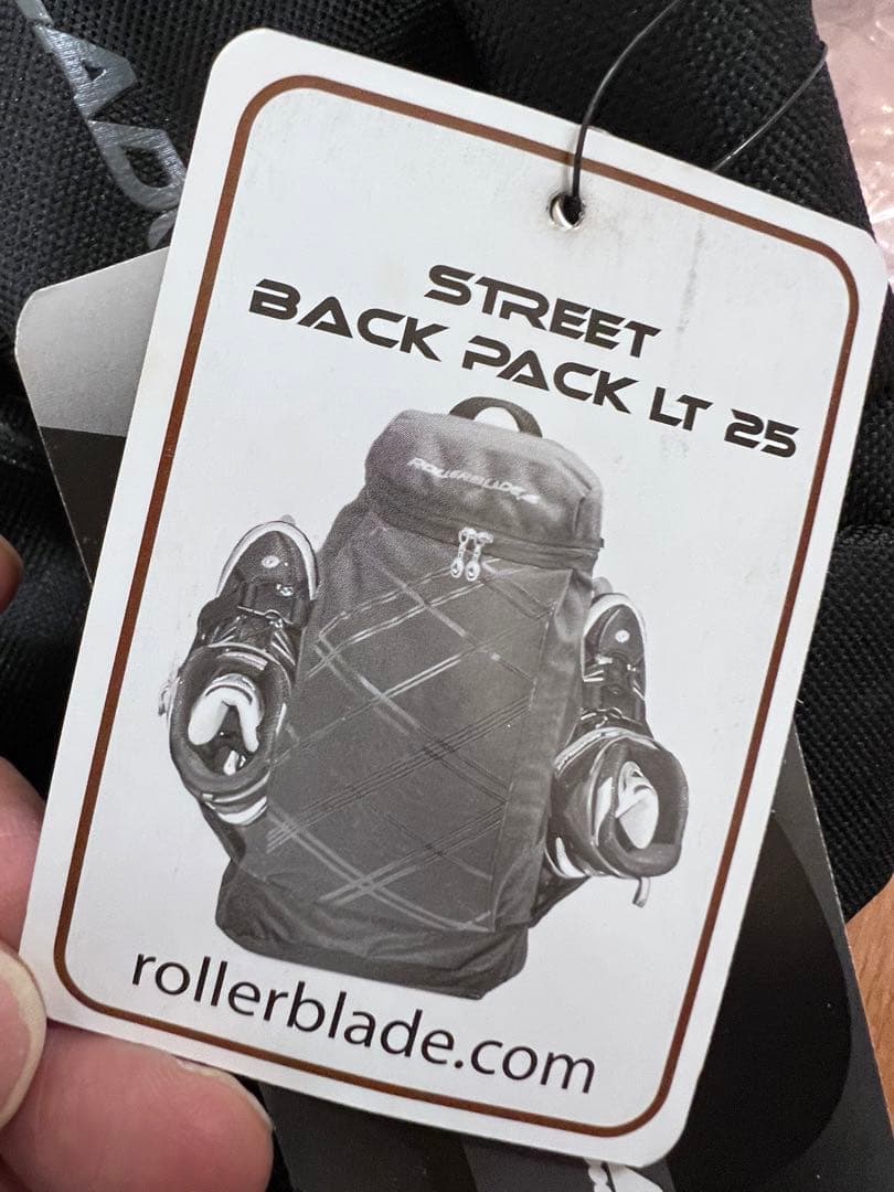 ローラーブレイドと新品のリュック