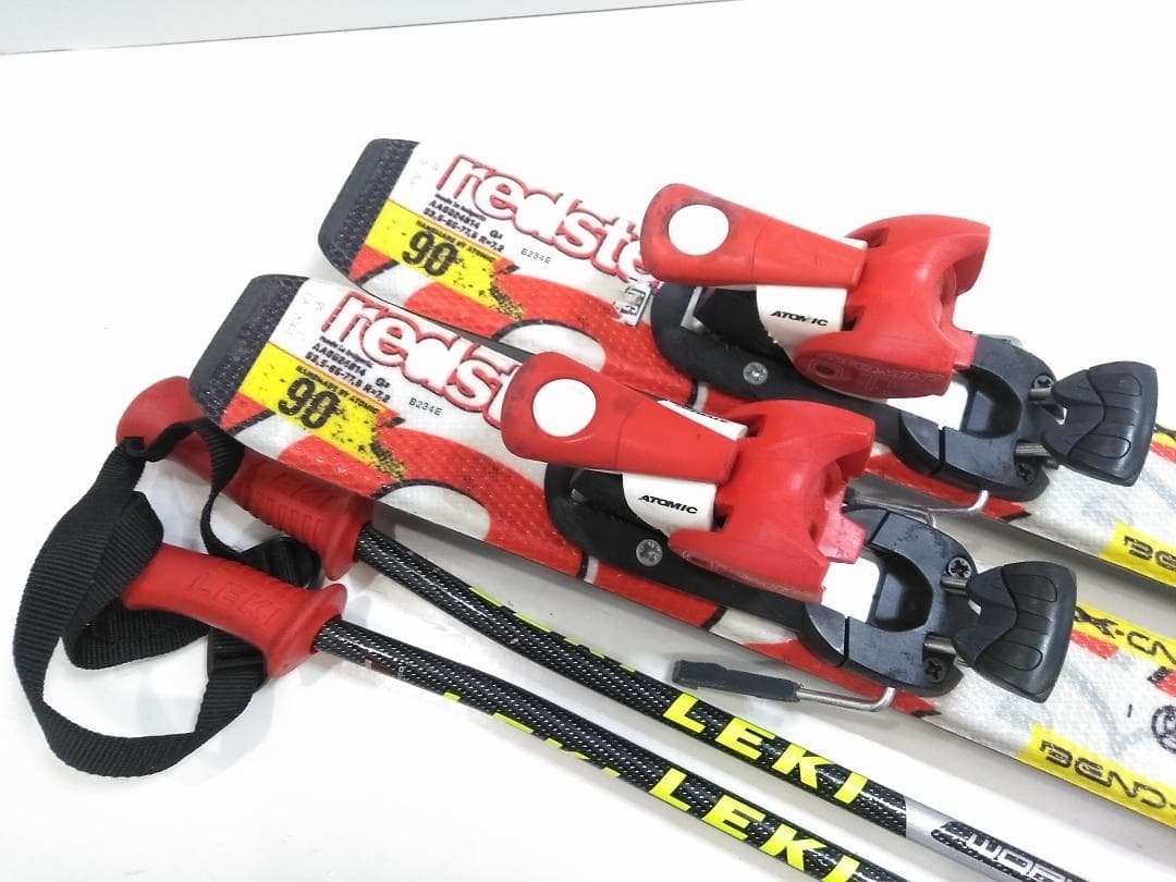 キッズ ジュニアスキー4点セット アトミック 90cm ブーツ 20.5cm◇
