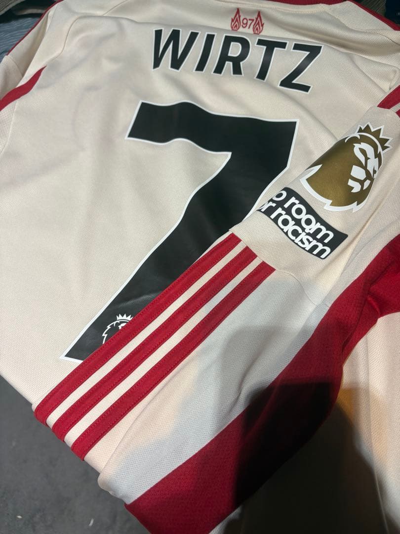 リヴァプール 25/26 長袖ユニフォーム アウェイ XL 背番号7 ヴィルツ