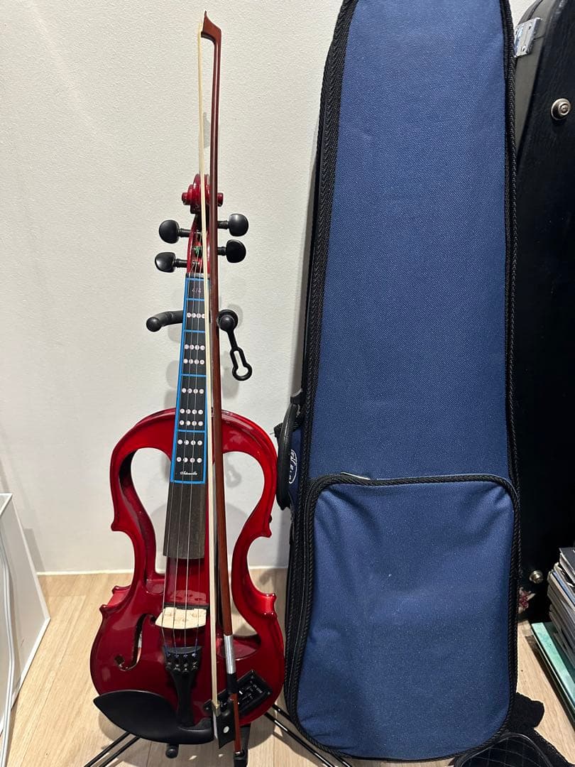 美品hallstatt EV-30 cv-210e エレキバイオリン レッド