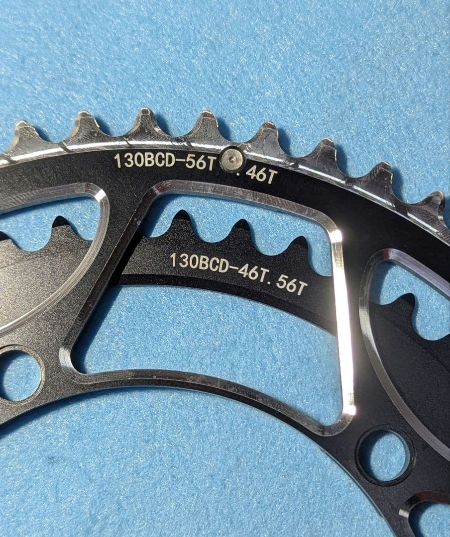 VXM PCD 130mm 5ボルト ダブル用 チェーンリング 56T/46T