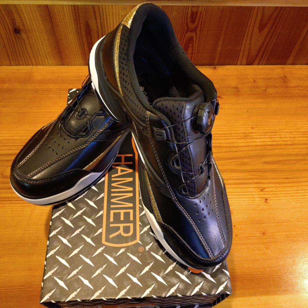 HAMMER ボウリングシューズ ブラック/ゴールドサイズ27.5センチ