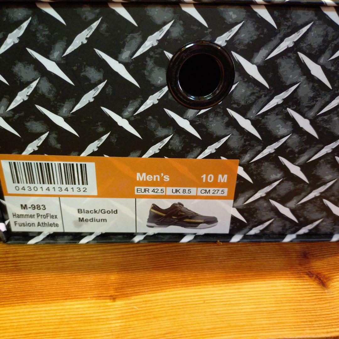 HAMMER ボウリングシューズ ブラック/ゴールドサイズ27.5センチ